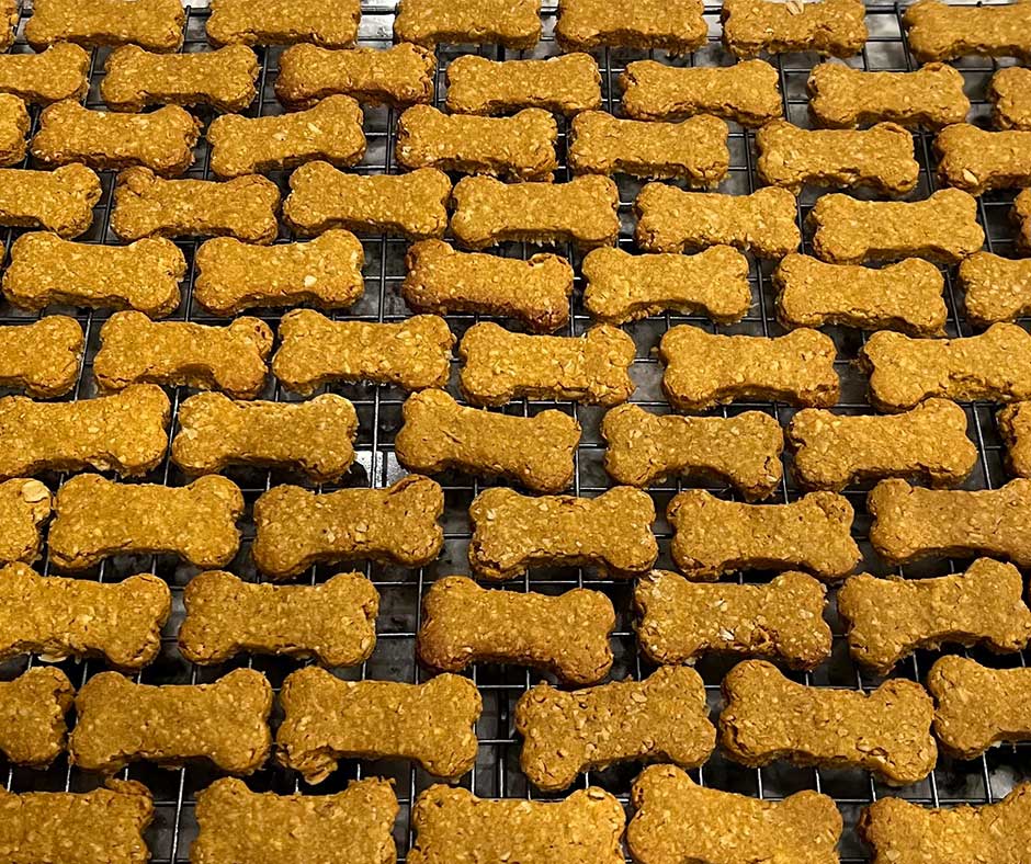 homemade-dog-treats Fresh out of the oven hommade dog treats that are all natural with limited ingredients