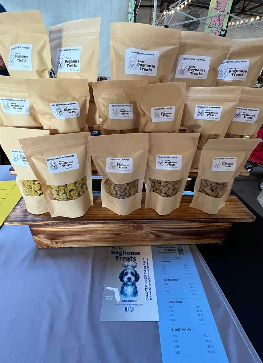 display of dog treats by Tasty Doghouse Treats Tasty Doghouse Treats display of dog treats